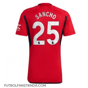 Manchester United Jadon Sancho #25 Primera Equipación 2023-24 Manga Corta